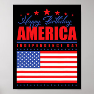 Happy Birthday America Independence Day 4. Juli Poster