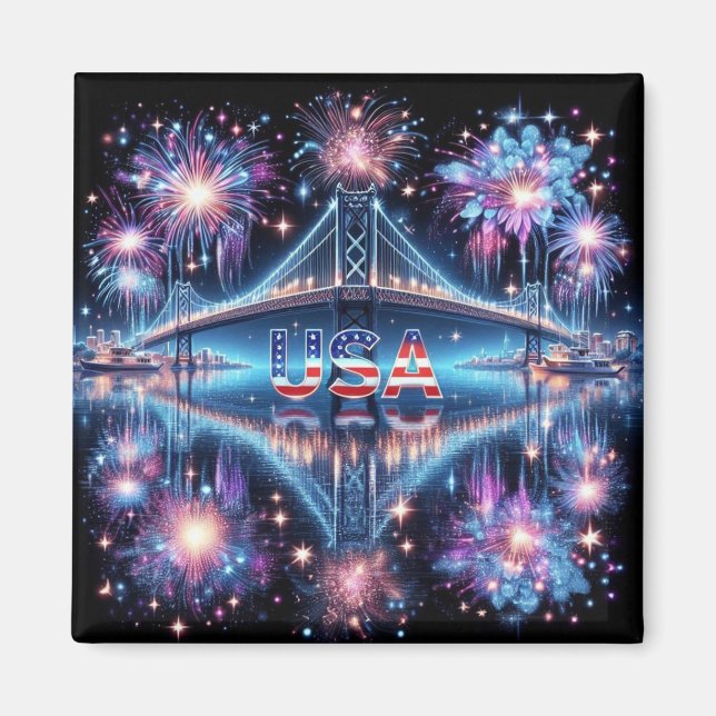 Happy Birthday America Magnet (Vorne)