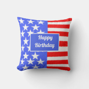 Happy Birthday America Personalize Kissen