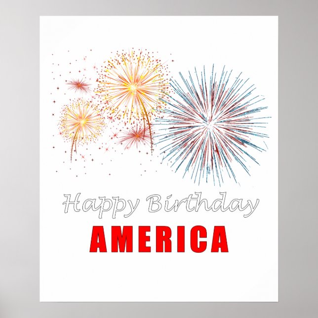 Happy Birthday America Poster (Vorne)