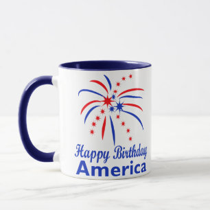 Happy Birthday America Tasse