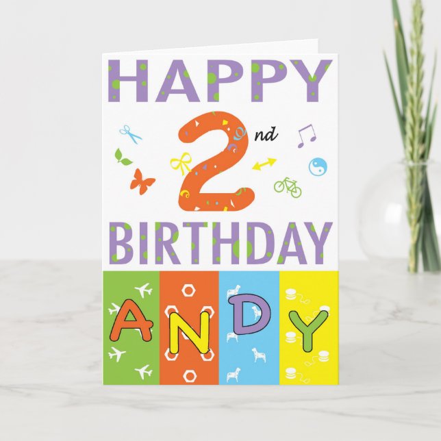 Happy Birthday Andy Karte (Vorderseite)