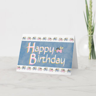 Happy Birthday Angel Card Karte