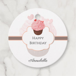 Happy Birthday Angepasst Kuchen und Süßigkeite Geschenkanhänger