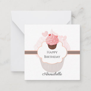 Happy Birthday   Angepasst   Kuchen und Süßigkeite Mitteilungskarte