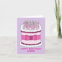 Happy Birthday Angie Cake und Candles