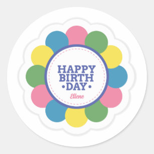 Happy Birthday Anpassbare Aufkleber für Geschenke