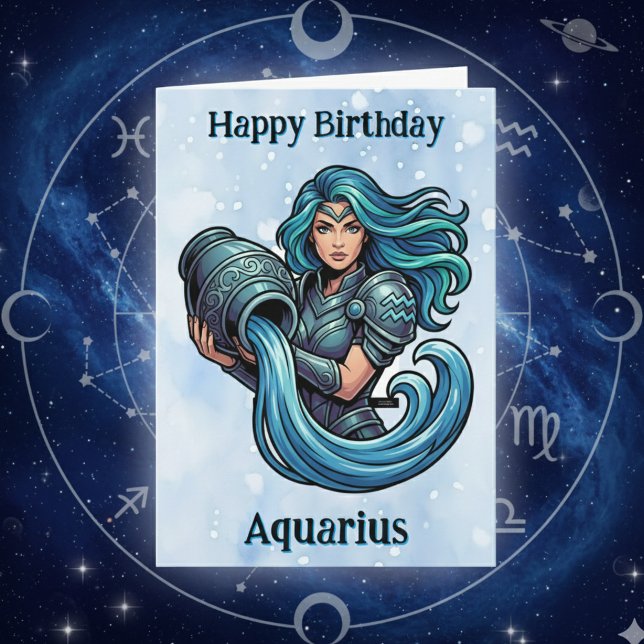 Happy Birthday Aquarius! Karte (Von Creator hochgeladen)