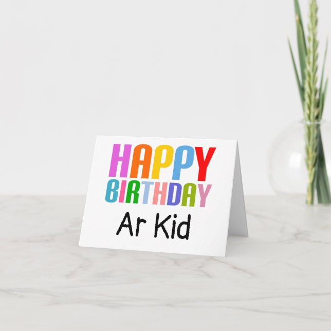 Happy Birthday Ar kid Karte (Vorderseite)