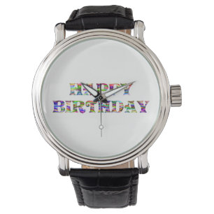 Happy Birthday Armbanduhr