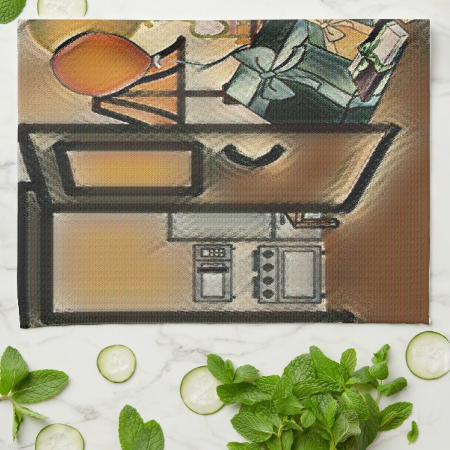 Happy Birthday Art Geschirrtuch (Gefaltet)