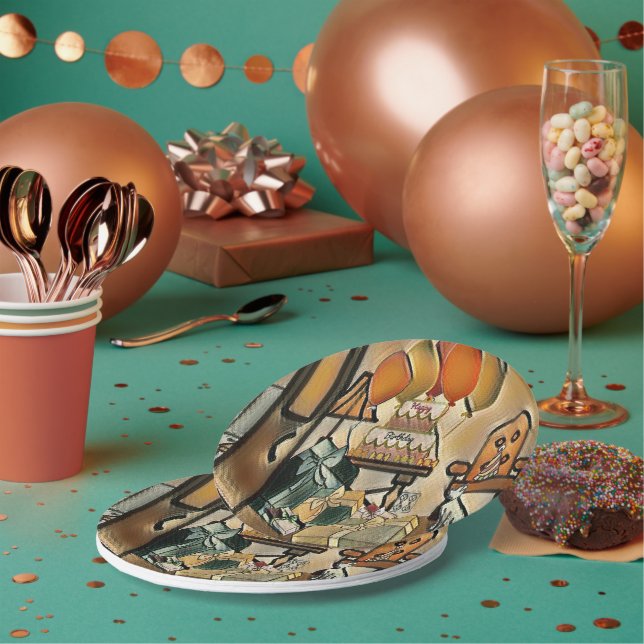 Happy Birthday Art Pappteller (Multi)