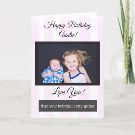 Happy Birthday Auntie Personalisierte Fotokarte Karte