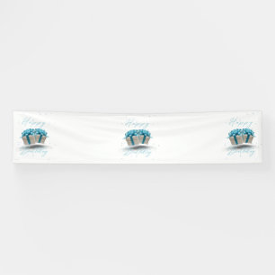 Happy Birthday Baby Blue 2,5x12 Vinyl Banner