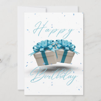 Happy Birthday Baby Blue Einladung