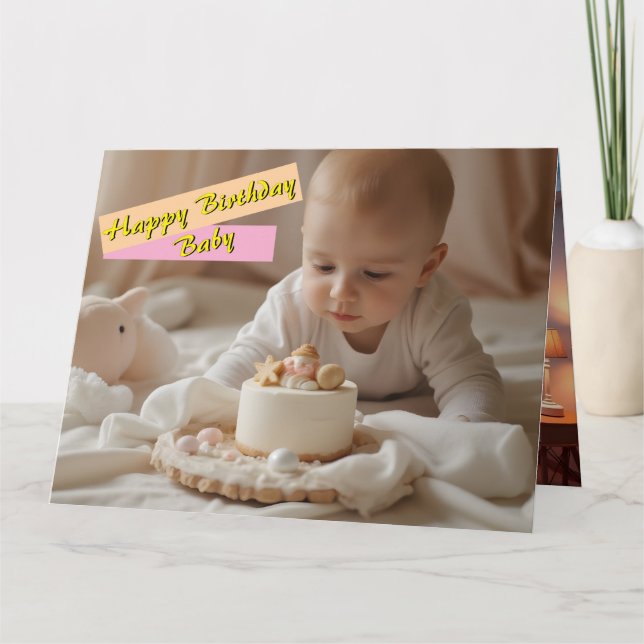 Happy Birthday Baby Card - Digital Karte (Vorderseite)