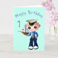 Happy Birthday Baby Card mit Niedlichem Sailor