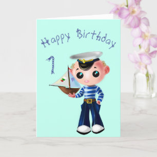 Happy Birthday Baby Card mit Niedlichem Sailor Karte