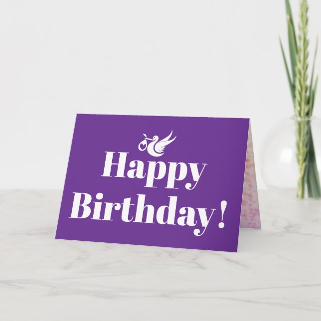 Happy Birthday Baby Faltkarte Karte (Vorderseite)