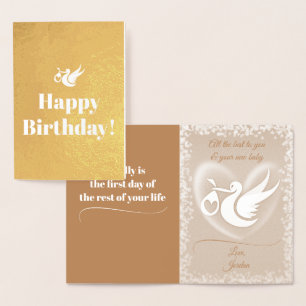 Happy Birthday Baby Foil Card Folienkarte