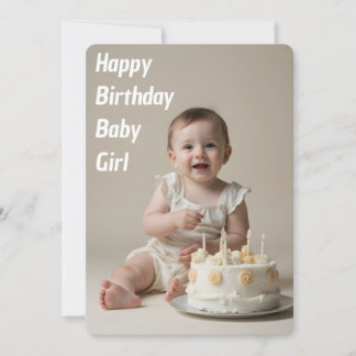 Happy Birthday Baby Girl - Downloadable Einladung