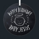 Happy Birthday Baby Jesus Chalkboard Weihnachten Ornament Aus Metall<br><div class="desc">Manchmal ist es schön, sich zu erinnern, wofür "CHRIST"-Weihnachten gefeiert wird. Teilen Sie den Geist Ihres Glaubens mit anderen. Finden Sie dieses charmante Design auf anderen Produkten - Karo in unserem Shop. Es gibt eine schwarze Kreide-Version nur für Weiß - eine 'Weiße Kreide' Version, wenn Sie dieses Produkt in schwarzen...</div>