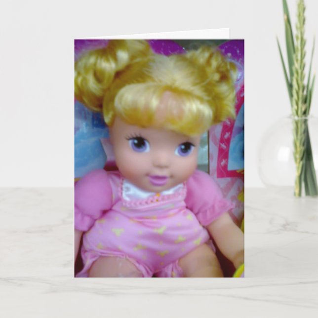 HAPPY BIRTHDAY BABYDOLL KARTE (Vorderseite)