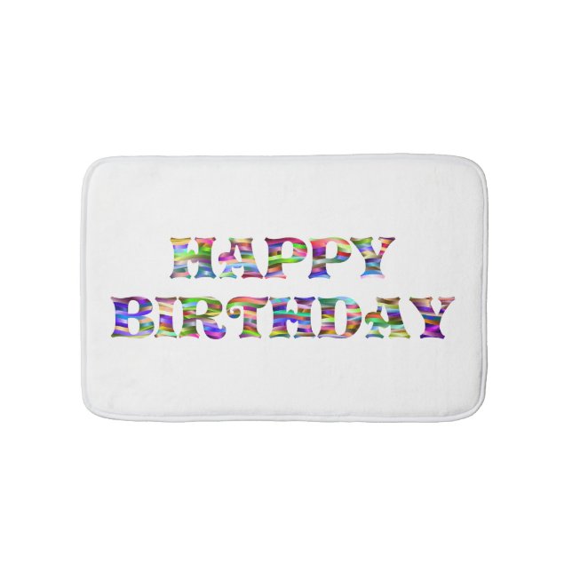 Happy Birthday Badematte (Vorderseite)