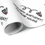 Happy Birthday Badminton-Spieler Shuttleservice Geschenkpapier<br><div class="desc">Alles Gute zum Geburtstag Badminton Spieler Shuttle Sport Wrapping Paper. Fun whimsical dink shot Design für Freunde und Familie. Ideal zum Geburtstag,  Weihnachten und vieles mehr. Cooles Tennisspiel für Groß und Klein. Weißer oder benutzerdefinierter Farbhintergrund.</div>