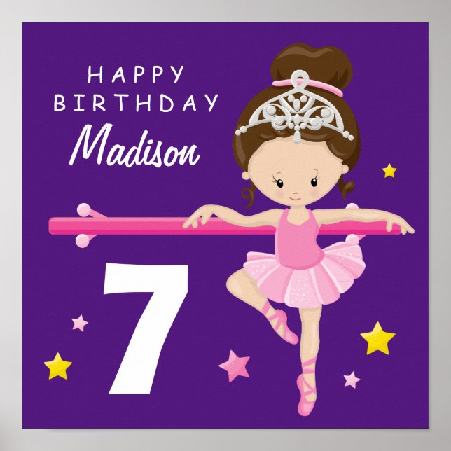 Happy Birthday Ballerina Poster (Vorne)