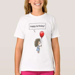 Happy Birthday Balloon Girl T-Shirt