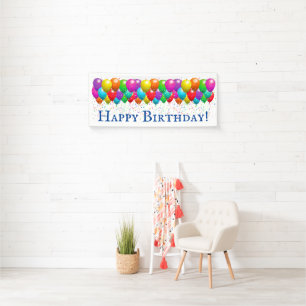 Happy Birthday Balloon und Confetti Banner