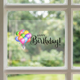 Happy Birthday Balloon Window Cloning Fensteraufkleber
