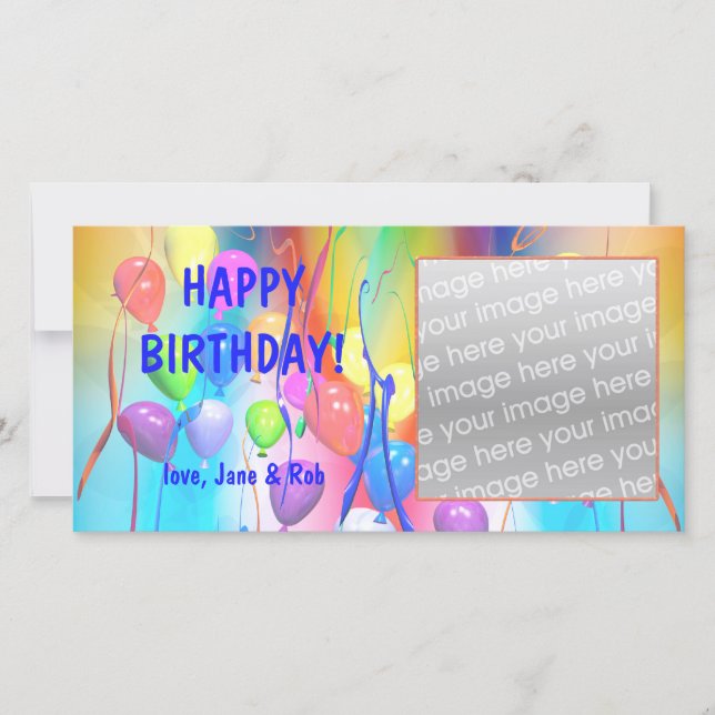 Happy Birthday Balloons (Vorderseite)