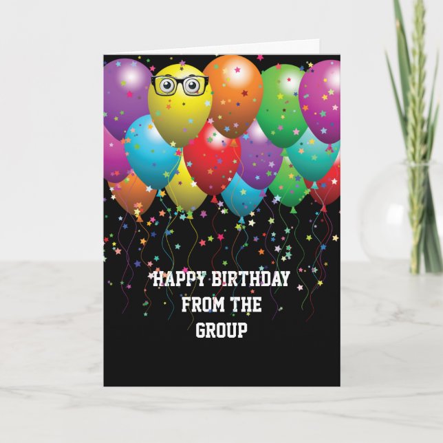 Happy Birthday Balloons aus der Gruppe Karte (Vorderseite)
