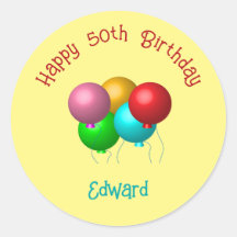 Happy Birthday Balloons Custom Text Year