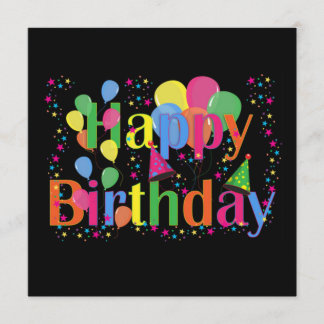 Happy Birthday Balloons Einladung