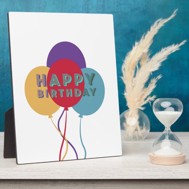 Happy Birthday Balloons Fotoplatte (Seite)