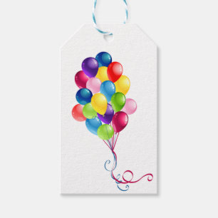 Happy Birthday Balloons Geschenkanhänger