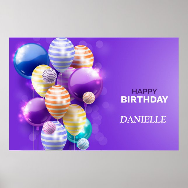 Happy Birthday Balloons Poster (Vorne)