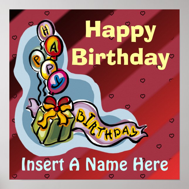 Happy Birthday Balloons Poster (Vorne)