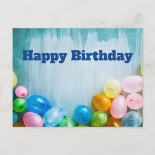 Happy Birthday Balloons Postkarte