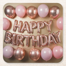 Happy Birthday Balloons Untersetzer Set