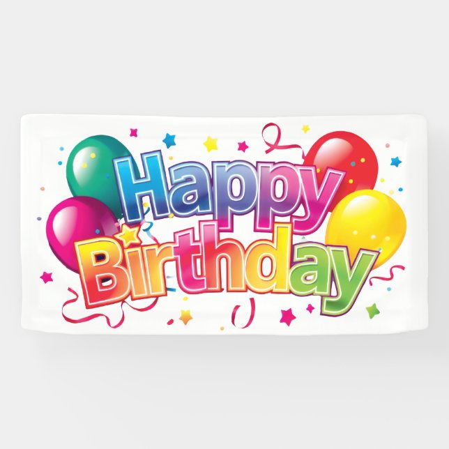 Happy Birthday Banner (Horizontal)
