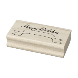 Happy Birthday Banner Art Briefmarke Gummistempel