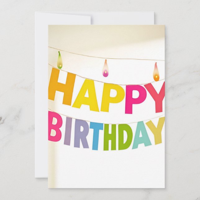 Happy Birthday Banner Geburtstag Einladung (Vorderseite)