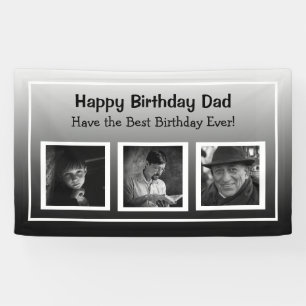 Happy Birthday Banner mit Foto Age Progression