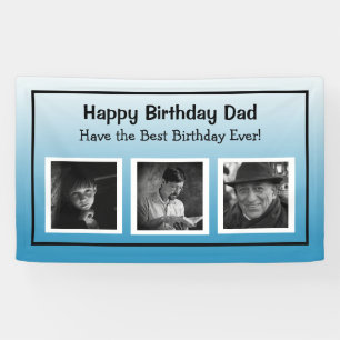 Happy Birthday Banner mit Foto Age Progression