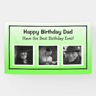 Happy Birthday Banner mit Foto Age Progression