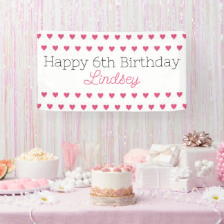 Happy Birthday Banner Party Herz